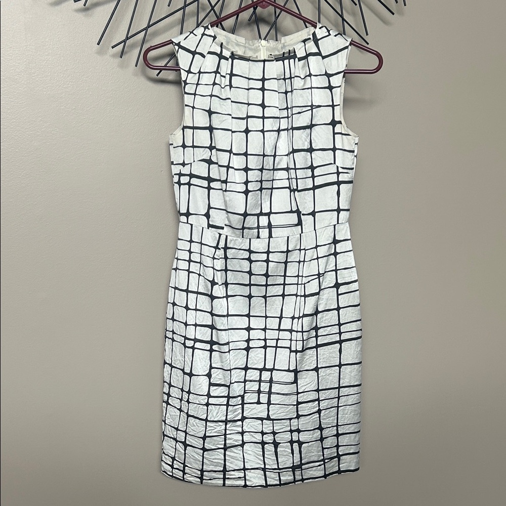 Banana Republic Black and White Grid Mini Dress. 15% off 2+ bundle